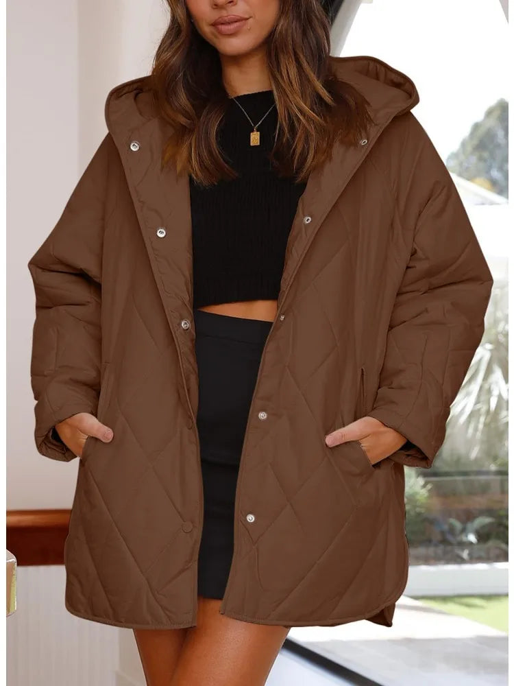 Corvaya | Oversized Hooded Winter Coat